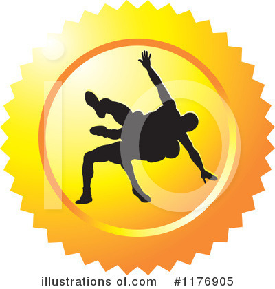 Royalty-Free (RF) Wrestling Clipart Illustration by Lal Perera - Stock Sample #1176905