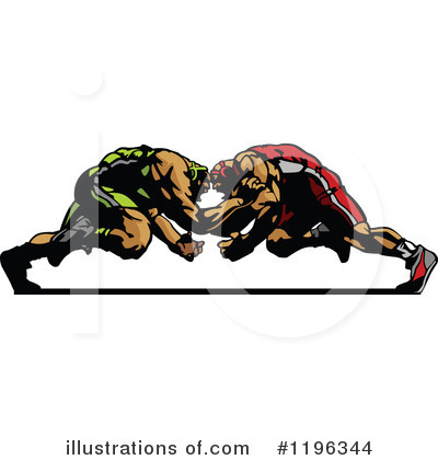 Wrestling Clipart #1196344 by Chromaco