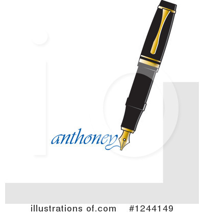 Royalty-Free (RF) Writing Clipart Illustration by Lal Perera - Stock Sample #1244149