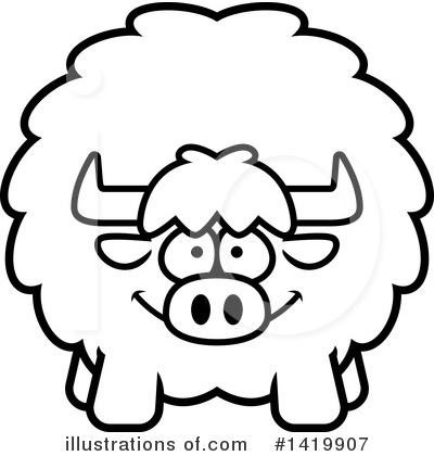 Royalty-Free (RF) Yak Clipart Illustration by Cory Thoman - Stock Sample #1419907