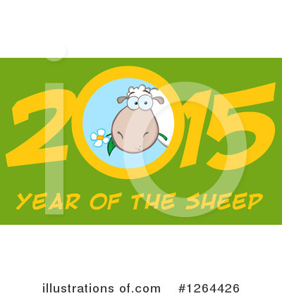 Royalty-Free (RF) Year Of The Sheep Clipart Illustration by Hit Toon - Stock Sample #1264426