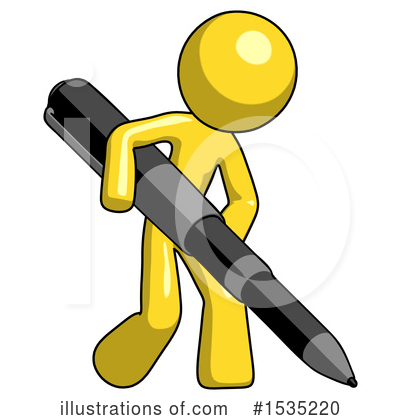 Royalty-Free (RF) Yellow Design Mascot Clipart Illustration by Leo Blanchette - Stock Sample #1535220