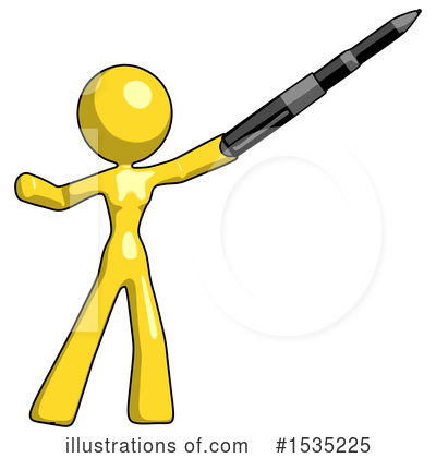 Royalty-Free (RF) Yellow Design Mascot Clipart Illustration by Leo Blanchette - Stock Sample #1535225