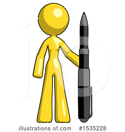 Royalty-Free (RF) Yellow Design Mascot Clipart Illustration by Leo Blanchette - Stock Sample #1535228