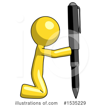 Royalty-Free (RF) Yellow Design Mascot Clipart Illustration by Leo Blanchette - Stock Sample #1535229