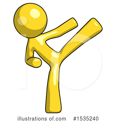Royalty-Free (RF) Yellow Design Mascot Clipart Illustration by Leo Blanchette - Stock Sample #1535240