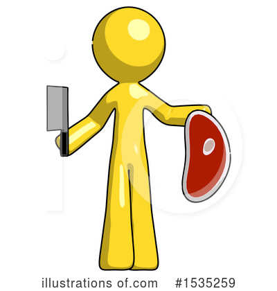 Royalty-Free (RF) Yellow Design Mascot Clipart Illustration by Leo Blanchette - Stock Sample #1535259