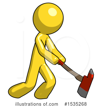 Royalty-Free (RF) Yellow Design Mascot Clipart Illustration by Leo Blanchette - Stock Sample #1535268
