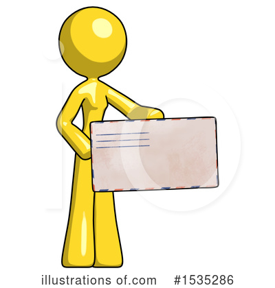 Royalty-Free (RF) Yellow Design Mascot Clipart Illustration by Leo Blanchette - Stock Sample #1535286