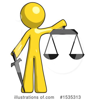 Royalty-Free (RF) Yellow Design Mascot Clipart Illustration by Leo Blanchette - Stock Sample #1535313