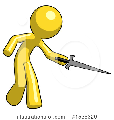Royalty-Free (RF) Yellow Design Mascot Clipart Illustration by Leo Blanchette - Stock Sample #1535320