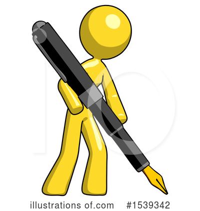 Royalty-Free (RF) Yellow Design Mascot Clipart Illustration by Leo Blanchette - Stock Sample #1539342