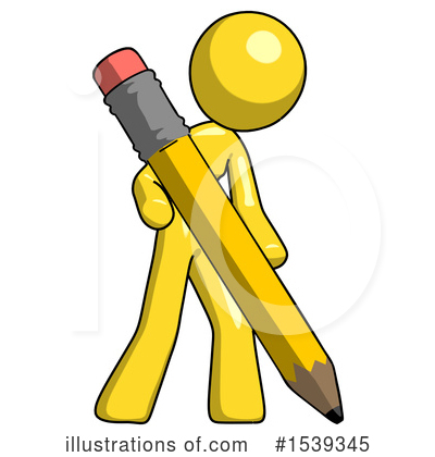 Royalty-Free (RF) Yellow Design Mascot Clipart Illustration by Leo Blanchette - Stock Sample #1539345