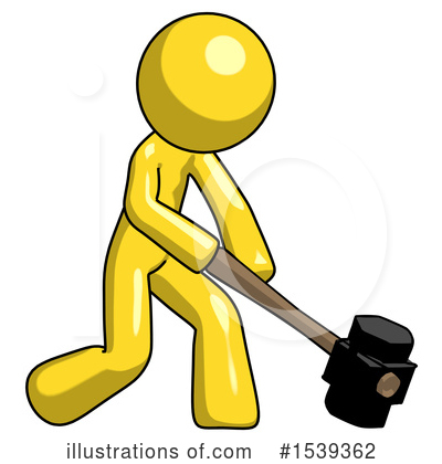 Royalty-Free (RF) Yellow Design Mascot Clipart Illustration by Leo Blanchette - Stock Sample #1539362