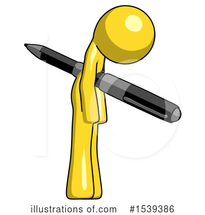 Royalty-Free (RF) Yellow Design Mascot Clipart Illustration by Leo Blanchette - Stock Sample #1539386