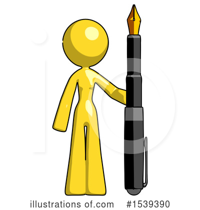 Royalty-Free (RF) Yellow Design Mascot Clipart Illustration by Leo Blanchette - Stock Sample #1539390