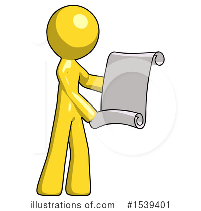 Royalty-Free (RF) Yellow Design Mascot Clipart Illustration by Leo Blanchette - Stock Sample #1539401