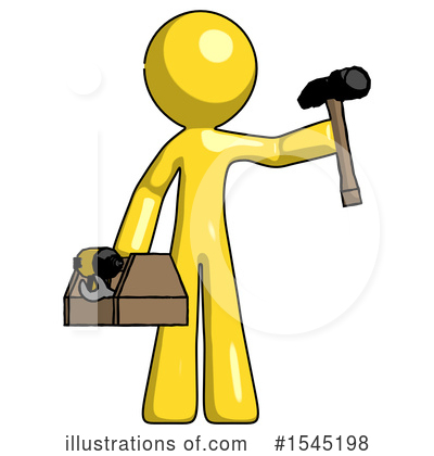 Royalty-Free (RF) Yellow Design Mascot Clipart Illustration by Leo Blanchette - Stock Sample #1545198