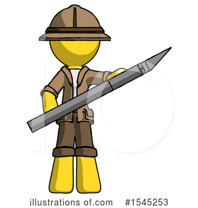 Royalty-Free (RF) Yellow Design Mascot Clipart Illustration by Leo Blanchette - Stock Sample #1545253