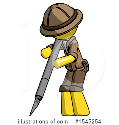 Royalty-Free (RF) Yellow Design Mascot Clipart Illustration by Leo Blanchette - Stock Sample #1545254