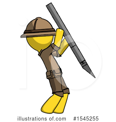 Royalty-Free (RF) Yellow Design Mascot Clipart Illustration by Leo Blanchette - Stock Sample #1545255