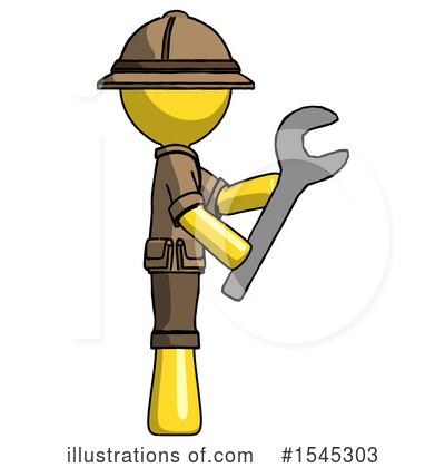 Royalty-Free (RF) Yellow Design Mascot Clipart Illustration by Leo Blanchette - Stock Sample #1545303