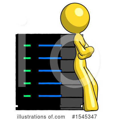 Royalty-Free (RF) Yellow Design Mascot Clipart Illustration by Leo Blanchette - Stock Sample #1545347