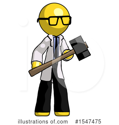 Royalty-Free (RF) Yellow  Design Mascot Clipart Illustration by Leo Blanchette - Stock Sample #1547475