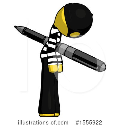 Royalty-Free (RF) Yellow  Design Mascot Clipart Illustration by Leo Blanchette - Stock Sample #1555922
