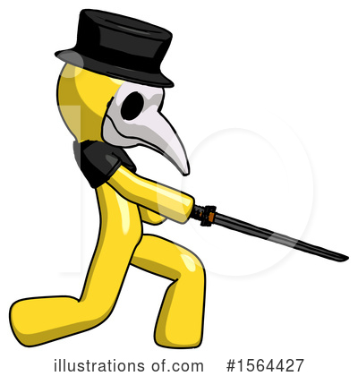 Royalty-Free (RF) Yellow Design Mascot Clipart Illustration by Leo Blanchette - Stock Sample #1564427