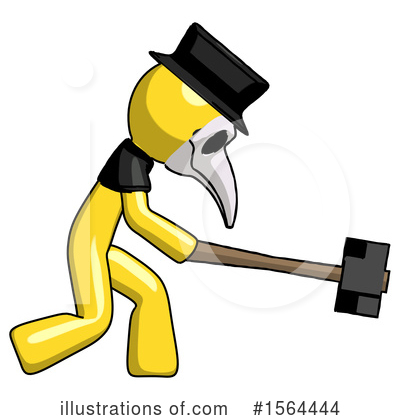 Royalty-Free (RF) Yellow Design Mascot Clipart Illustration by Leo Blanchette - Stock Sample #1564444