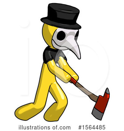 Royalty-Free (RF) Yellow Design Mascot Clipart Illustration by Leo Blanchette - Stock Sample #1564485