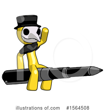 Royalty-Free (RF) Yellow Design Mascot Clipart Illustration by Leo Blanchette - Stock Sample #1564508