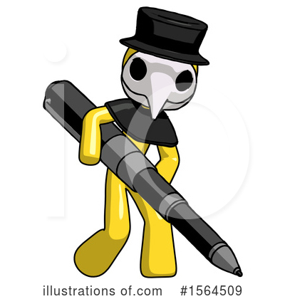 Royalty-Free (RF) Yellow Design Mascot Clipart Illustration by Leo Blanchette - Stock Sample #1564509