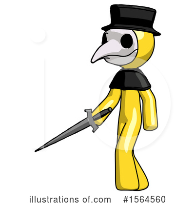 Royalty-Free (RF) Yellow Design Mascot Clipart Illustration by Leo Blanchette - Stock Sample #1564560