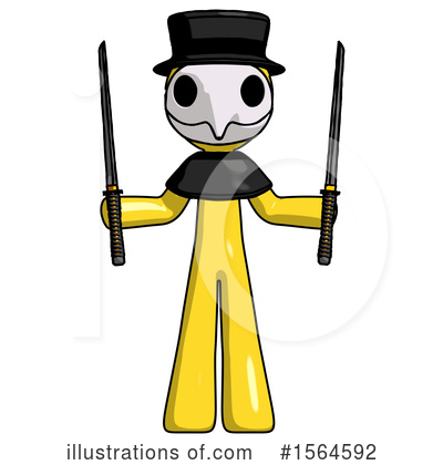 Royalty-Free (RF) Yellow Design Mascot Clipart Illustration by Leo Blanchette - Stock Sample #1564592