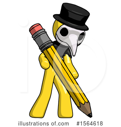 Royalty-Free (RF) Yellow Design Mascot Clipart Illustration by Leo Blanchette - Stock Sample #1564618