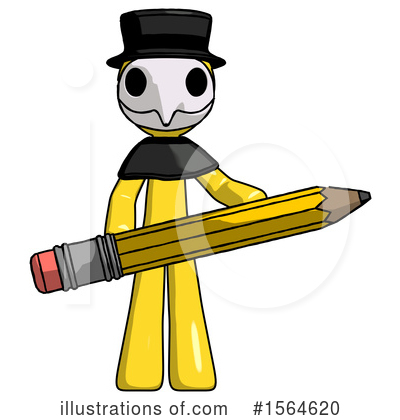 Royalty-Free (RF) Yellow Design Mascot Clipart Illustration by Leo Blanchette - Stock Sample #1564620