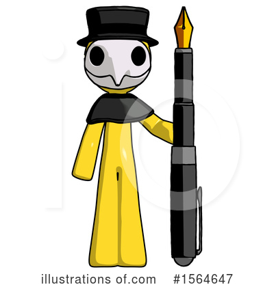 Royalty-Free (RF) Yellow Design Mascot Clipart Illustration by Leo Blanchette - Stock Sample #1564647