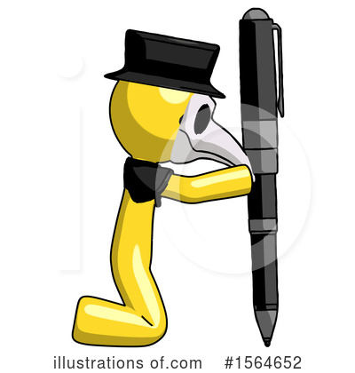 Royalty-Free (RF) Yellow Design Mascot Clipart Illustration by Leo Blanchette - Stock Sample #1564652