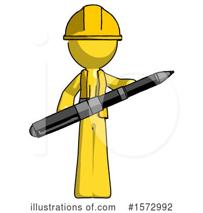 Royalty-Free (RF) Yellow Design Mascot Clipart Illustration by Leo Blanchette - Stock Sample #1572992