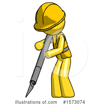 Royalty-Free (RF) Yellow Design Mascot Clipart Illustration by Leo Blanchette - Stock Sample #1573074
