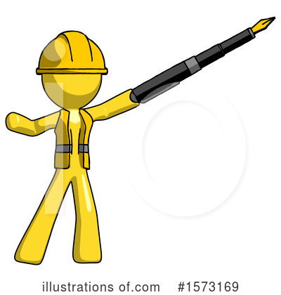 Royalty-Free (RF) Yellow Design Mascot Clipart Illustration by Leo Blanchette - Stock Sample #1573169