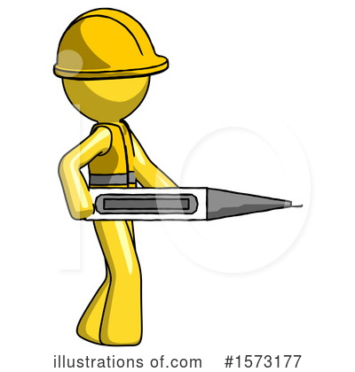 Royalty-Free (RF) Yellow Design Mascot Clipart Illustration by Leo Blanchette - Stock Sample #1573177