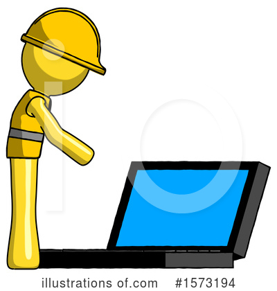 Royalty-Free (RF) Yellow Design Mascot Clipart Illustration by Leo Blanchette - Stock Sample #1573194