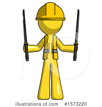 Royalty-Free (RF) Yellow Design Mascot Clipart Illustration by Leo Blanchette - Stock Sample #1573220