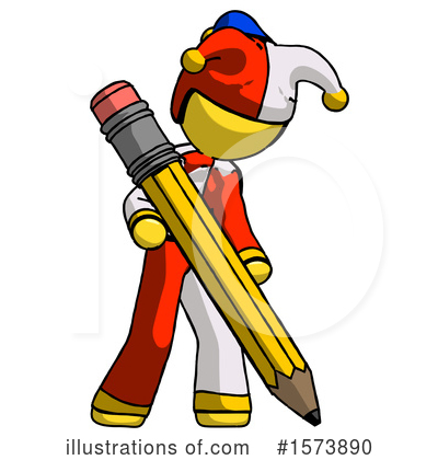Royalty-Free (RF) Yellow Design Mascot Clipart Illustration by Leo Blanchette - Stock Sample #1573890