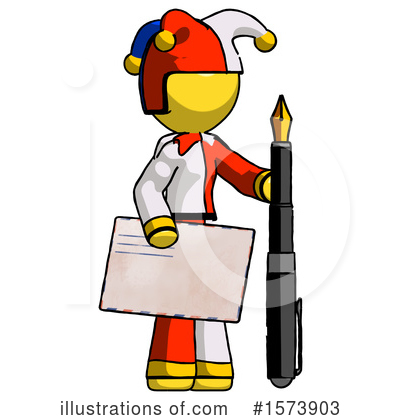 Royalty-Free (RF) Yellow Design Mascot Clipart Illustration by Leo Blanchette - Stock Sample #1573903