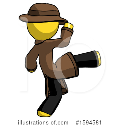 Royalty-Free (RF) Yellow Design Mascot Clipart Illustration by Leo Blanchette - Stock Sample #1594581