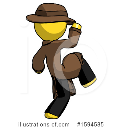 Royalty-Free (RF) Yellow Design Mascot Clipart Illustration by Leo Blanchette - Stock Sample #1594585